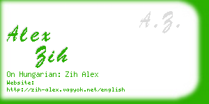 alex zih business card